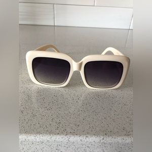 NWOT cream and gold sunglasses